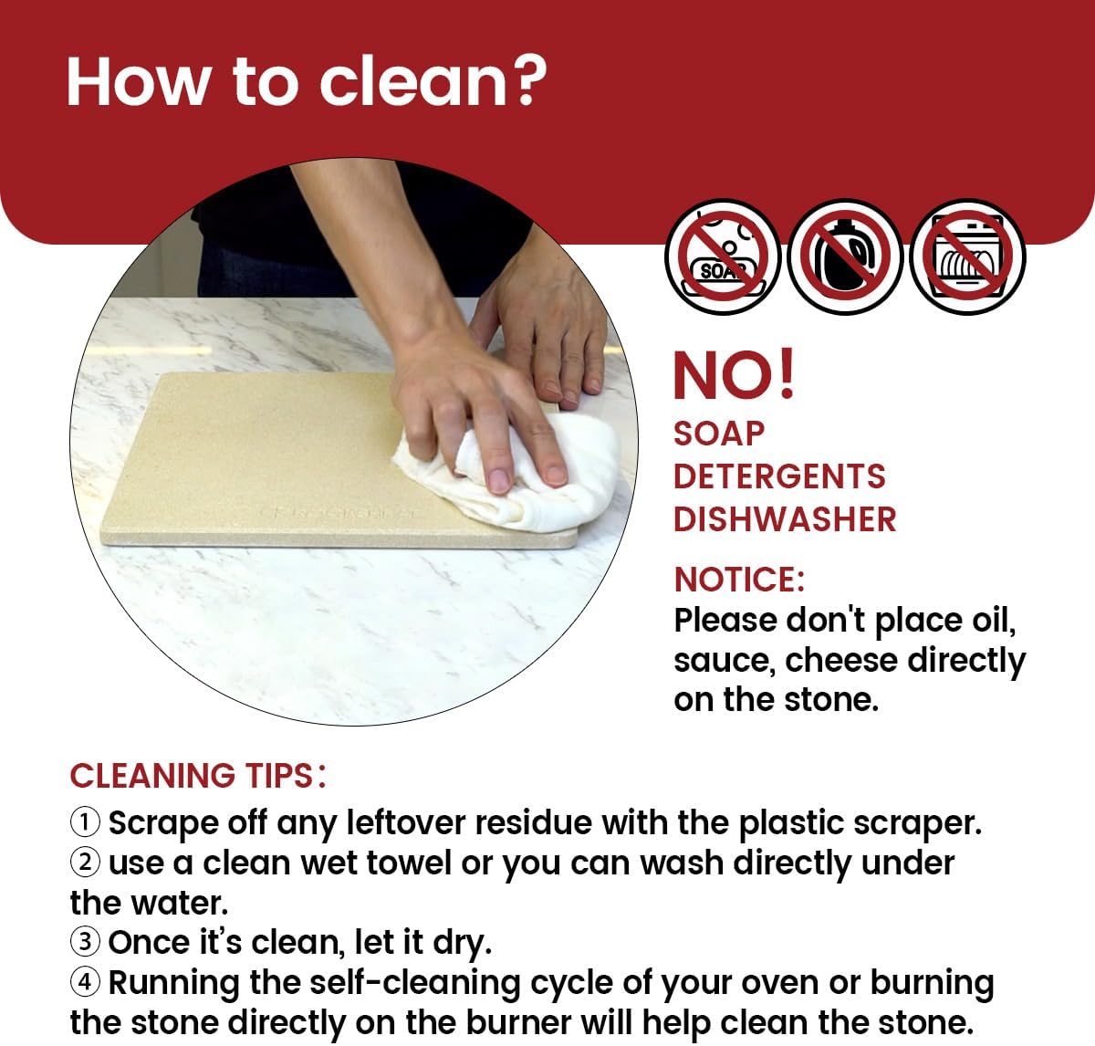 16 Inch Cordierite Round Pizza Grilling Stone